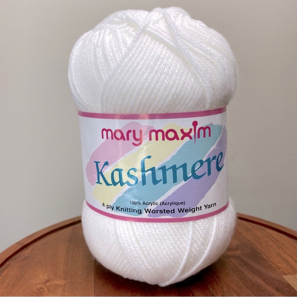 NEW Mary Maxim Kashmere Yarn-White